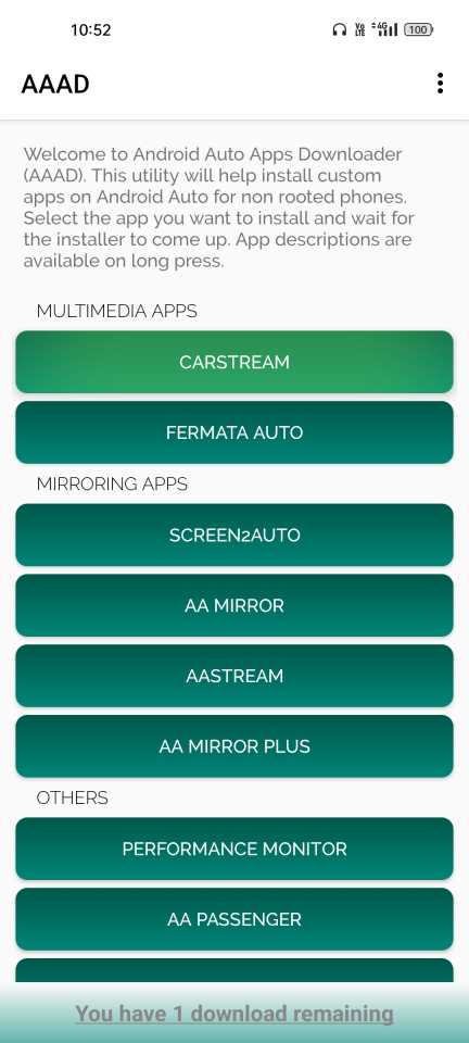 Download and Install CarStream