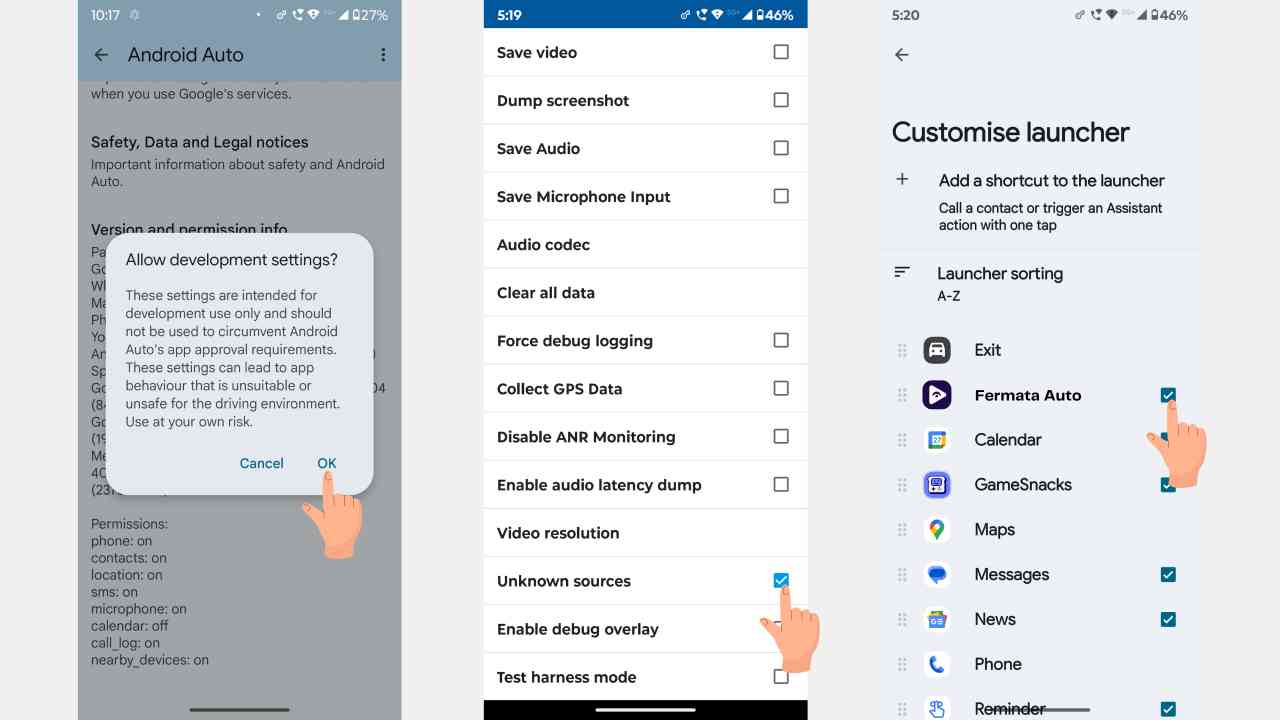 Connecting Fermata Auto to Android Auto