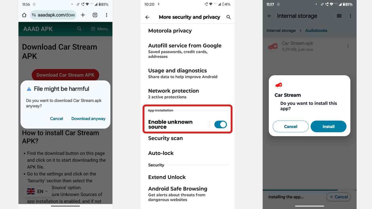 Install Car Stream APK